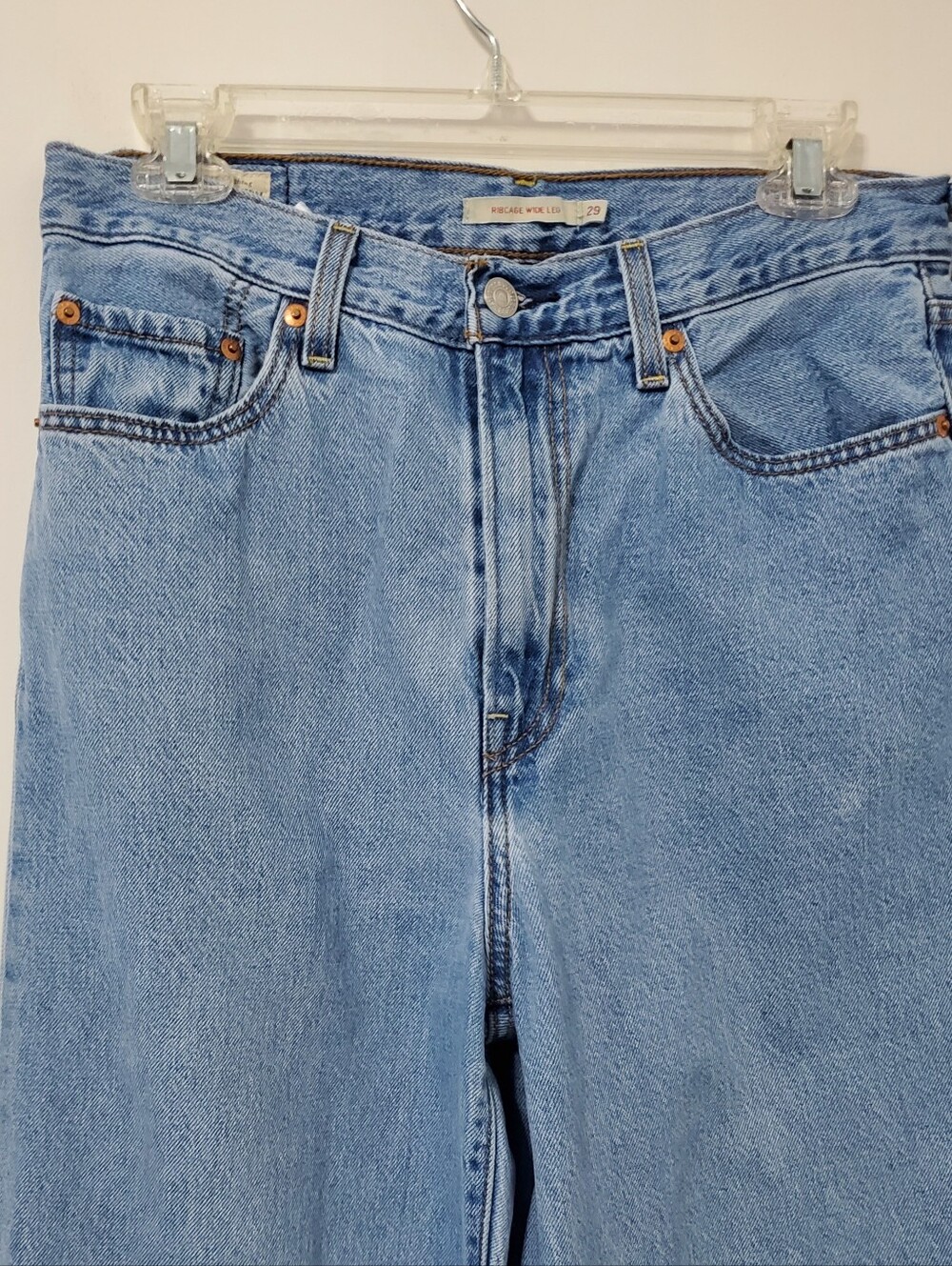 Levi's Premium Ribcage Wide Leg Jeans Free People 29 Waist - Picture 3 of 16